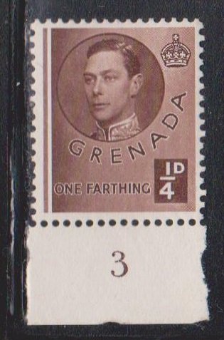 GRENADA Scott # 131 MH - KGVI Definitive With Plate Number