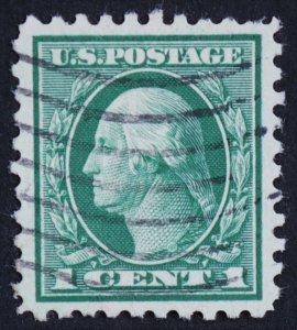 U.S. Used #462 1c Washington, Superb Jumbo. Wave Cancel. A Gem!