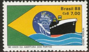 Brazil Scott 2126 MNH** 1988 port stamp