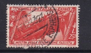 Italy  #E17 used 1932 anniversary government  2.50 l . no certificate