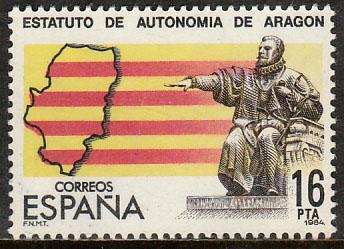 SPAIN 2366, ARAGON AUTONOMOUS STATUTE. MINT, NH. VF. (169)