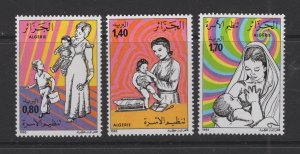 Algeria #789-91  (1985 Family Planning set) VFMNH CV $2.80