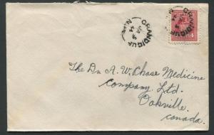 NEW BRUNSWICK SPLIT RING TOWN CANCEL COVER GRANDIGUE