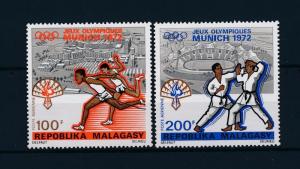 [55465] Madagascar Malagasy 1972 Olympic games Munich Athletics Karate MNH