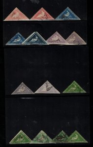 Cape Of Good Hope #3 / #6a Used Fine Collection Of 14 Stamps In Distinct Shades