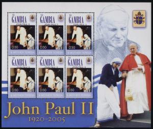 Gambia 2961 sheet MNH Pope John Paul II