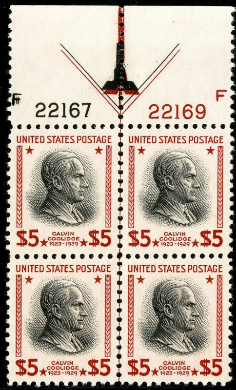 US Stamps # 834 MNH Superb Double arrow Plate Block of 4 fresh Gem