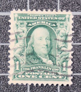 Scott 300 - 1 Cent Franklin - Used - Nice Stamp PSE Cert