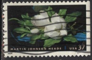 US 3872 (used, creased) 37¢ Martin Johnson Heade (2004)