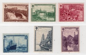 BELGIUM 1929 VERY GOOD ANTI TUBERCULOSIS SEMI POSTAL SET B93-B98 PERFECT MH