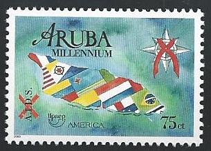 Aruba #193 75c America Issue, Campaign against AIDS 2000 mnh