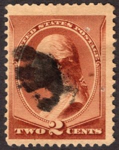 1883, US 2c, Washington, Used, Sc 210