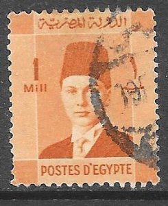 Egypt 206: 1m King Farouk, used, VF