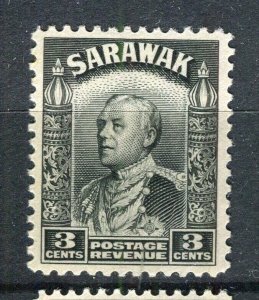 SARAWAK; 1934 early Brooke issue fine Mint hinged 3c. value