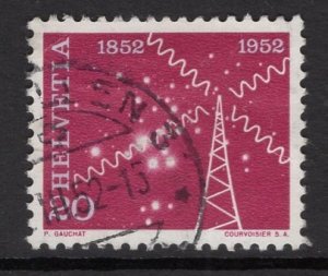 Switzerland  #342  used  1951  telecommunications 20c