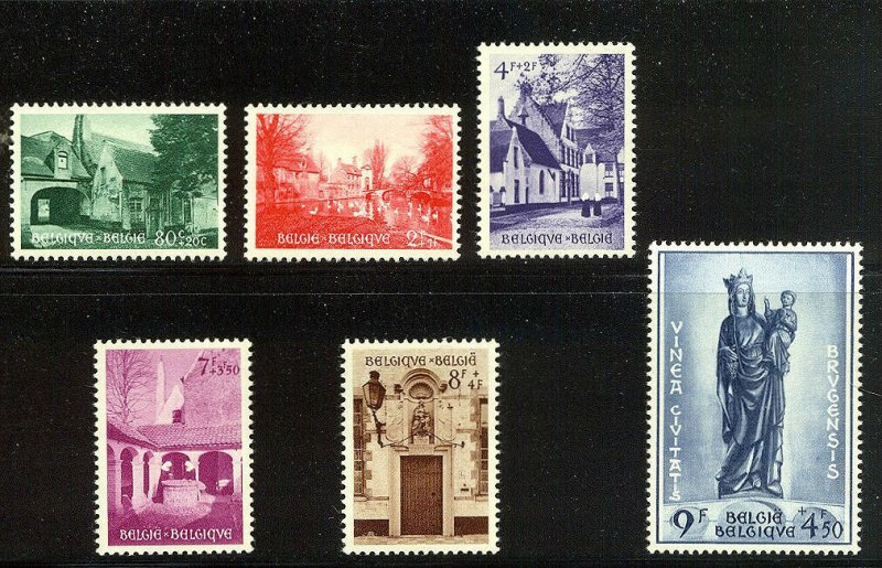 BELGIUM #B561-66 Mint NH - 1954 Bruges Set