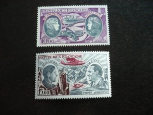 Stamps - France - Scott# C46-C47 - Mint Never Hinged Set of 2 Stamps