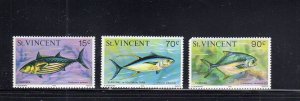 ST. VINCENT #472-474 1976 FISH MINT VF NH O.G