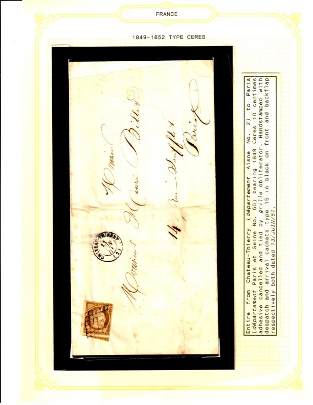 RARE Cover of France (Qtt 6) #1 etc.... ECV $10000.00