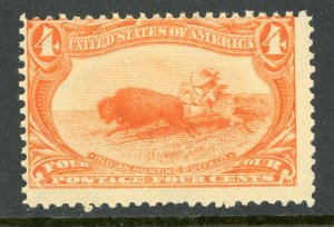 USA 1898 Trans-Mississippi 4¢ Buffalo Scott #287 Mnh P997