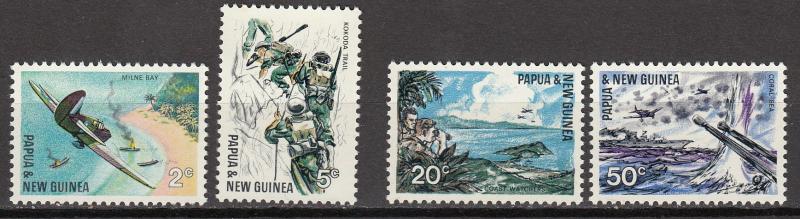 Papua New Guinea - 1967 Anniversary of the battles Sc# 245/248 - MNH - (556)