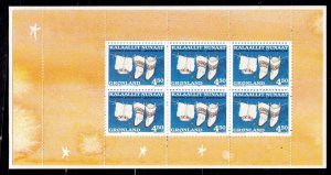 Greenland Booklet Pane #343A, unexploded, MNH,  CV $30.00