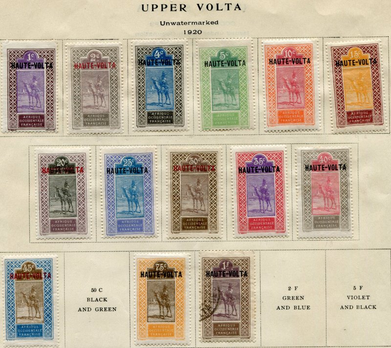 Upper Volta 1920   Sc.#  ?  1 card  MH*