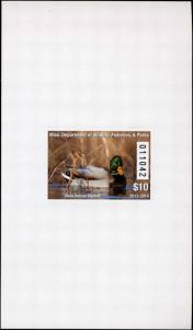 MISSISSIPPI #38A 2013  STATE DUCK  STAMP HUNTER MALLARD by Joe MacHudspeth, Jr.