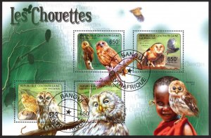 Central African Republic 2011 Birds Owls I Sheet Used / CTO