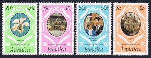 Jamaica 500-503,503a,MNH.Mi 504-507,Bl.17. Wedding,1981.Prince Charles-Diana.