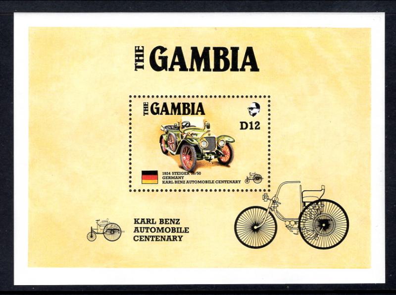 Gambia 629 Car Souvenir Sheet MNH VF