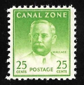 CANAL ZONE 140A  25 cent J.F. Wallace,  NH OG XF
