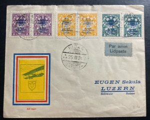 1928 Riga Latvia Early Airmail Cover To Lucerne Switzerland
