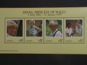 NAMIBIA-1998-SC#909-DIANNA, PRINCESS OF WALES-MNH S/S-VF WE SHIP TO WORLD WIDE