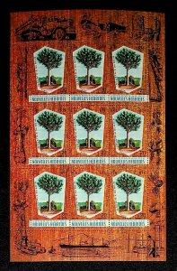 New Hebrides Sc 151 Note MNH M/S of 1969 - Tree Kauri Pine