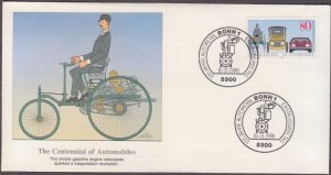 GERMANY Sc # 1453 FDC - 100th ANN of the AUTOMOBILE