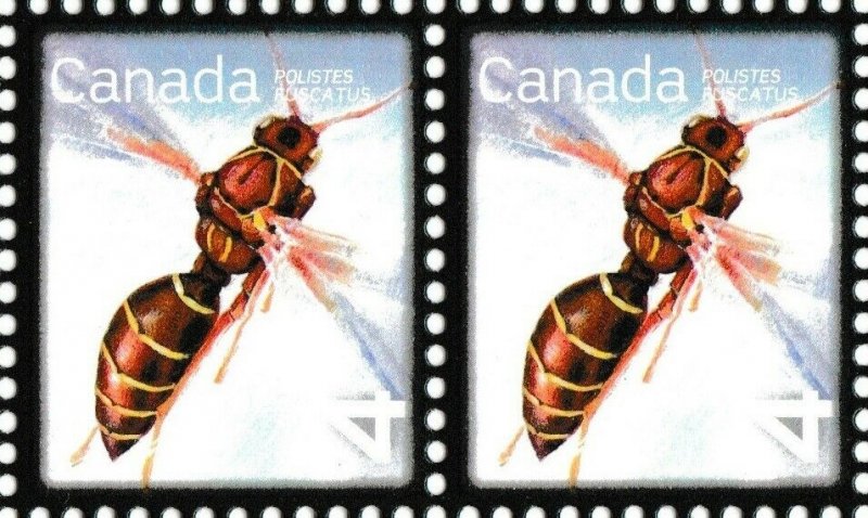 Canada 2406 Beneficial Insects Paper Wasp 4c horz pair MNH 2010