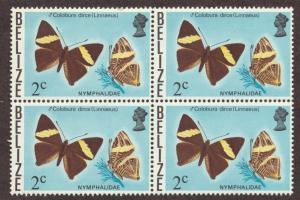 BELIZE SC# 347 F-VF MNH 1974 Block of 4