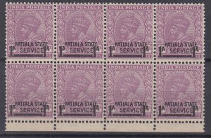 INDIAN STATES Patiala: Officials; 1940 1a on 1a3p mauve - 32455