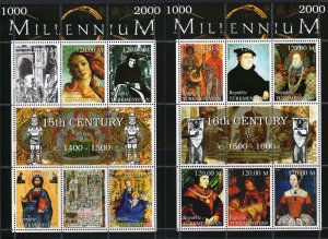 Turkmenistan 1999 MILLENNIUM (1000-2000) 9 Sheetlets of 6 + 3 Sheetlets of 9 MNH