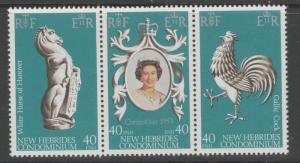 NEW HEBRIDES SG262/4 1978 CORONATION MNH