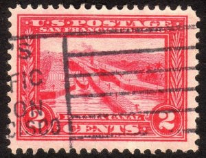 1913, US 2c, Panama canal, Used, Sc 398