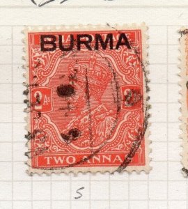 Burma 1937 GV Issue Fine Used 2a. Optd NW-203291