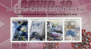 Nevis Medical Stamps 2020 MNH Tribute to Front Line Corona 4v M/S