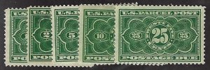 US Scott complete set #JQ1-JQ5 MInt LH OG F-VF