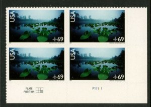   Scott C142 MNH LR Plate Block P11111 of 69 Cent Okefenokee Swamp in  GA & FL 