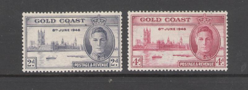 Gold Coast 1946 Peace Issue Omnibus Issue Scott # 128 - 129 MH