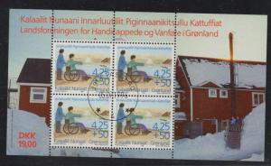 Greenland Sc B21a 1996 Disalbed stamp sheet used