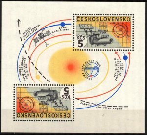 Czechoslovakia 1985 Space Halley's Comet Mi. Bl.64 S/S MNH