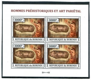 Burundi Republic 2013 PREHISTORIC MAN HUNTING Sheet Perforated Mint (NH)